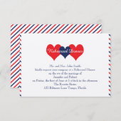 アメリカのハート結婚のリハーサル 招待状 (正面/裏面)