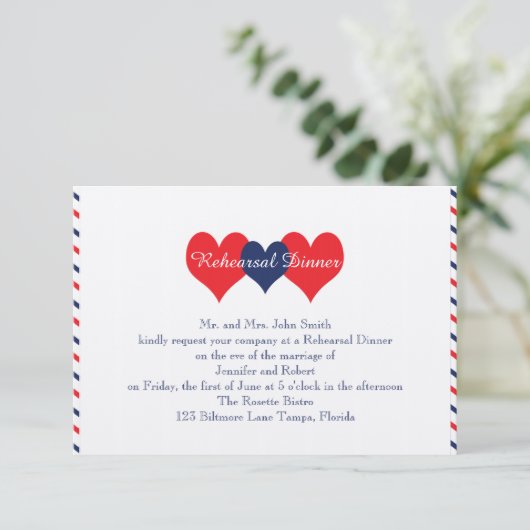 アメリカのハート結婚のリハーサル 招待状 (スタンド正面)