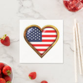 アメリカのハート スタンダードカクテルナプキン (インサイチュ)