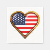 アメリカのハート スタンダードカクテルナプキン (正面)