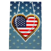 アメリカのハート ミディアムペーパーバッグ (裏面)