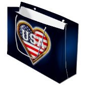 アメリカのハート ラージペーパーバッグ (正面アングル)
