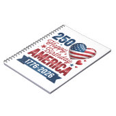 アメリカのハート 1776 2026 七月四日 ノートブック (左側)
