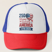 アメリカのハート 1776 2026 7月4日 キャップ (正面)