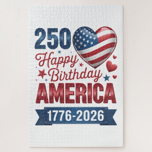 アメリカのハート 1776 2026 7月4日 ジグソーパズル (縦)