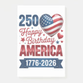 アメリカのハート 1776 2026 7月4日 ポストイット (正面)