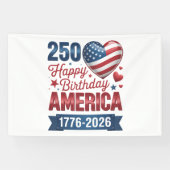 アメリカのハート 1776 2026 7月4日 横断幕 (横)