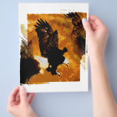 アメリカのハ秃げワシの着陸 チラシ (手)