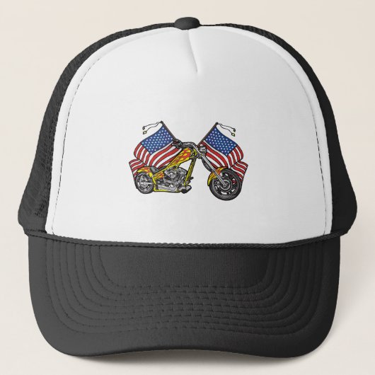 アメリカのバイクもしくは自転車に乗る人のチョッパー キャップ (正面)