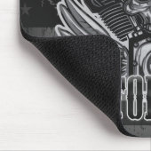 アメリカのバイクもしくは自転車に乗る人ADD NAMEスカルV – ツインバイク マウスパッド (コーナー)