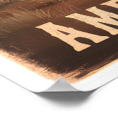 アメリカのバイソンは砂漠に立っている ポスター (角)