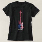 アメリカのバスギタープレーヤーTシャツミュージック Tシャツ (デザイン正面)