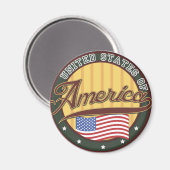 アメリカのバッジ マグネット (正面/裏面)