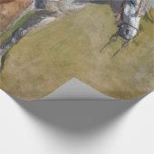 アメリカのバッドランド：馬と古い西カウボーイ ラッピングペーパー (角)