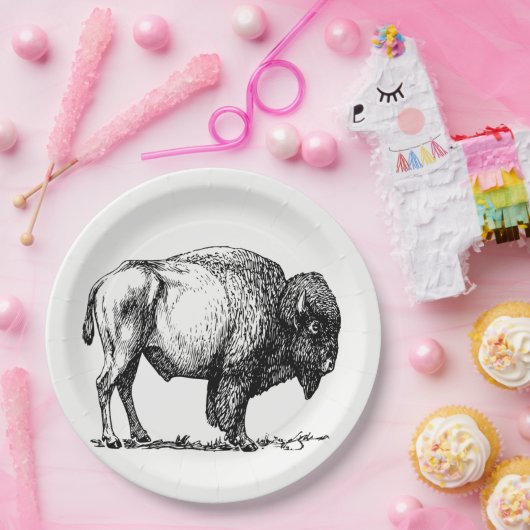 アメリカのバッファローのバイソン ペーパープレート (パーティー)