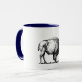 アメリカのバッファローのバイソン マグカップ (正面左)