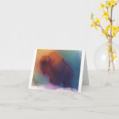 "アメリカのバッファロー"の-メッセージカード カード (黄色い花)