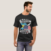 アメリカのバハマ国旗のシャツ Tシャツ (正面フル)