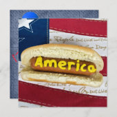 アメリカのバーベキュー 招待状 (正面/裏面)