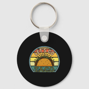 アメリカのパトリオおもしろいットTee Let's Go Taco Women男性 キーホルダー