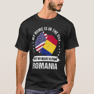 アメリカのパトリオットルーマニア国旗ルーマニア語Ro Tシャツ