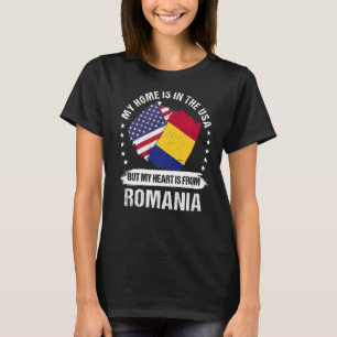 アメリカのパトリオットルーマニア国旗ルーマニア語Ro Tシャツ