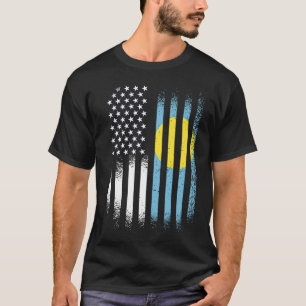 アメリカのパトリオット生産国パラウアン国旗S Tシャツ