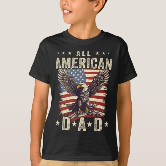 アメリカのパパイーグル7月の4th父親の日の男性Wom Tシャツ (正面)