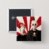 アメリカのパンクのButt'n 缶バッジ (正面&裏面)