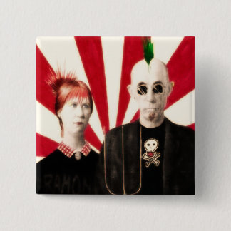 アメリカのパンクのButt'n 缶バッジ
