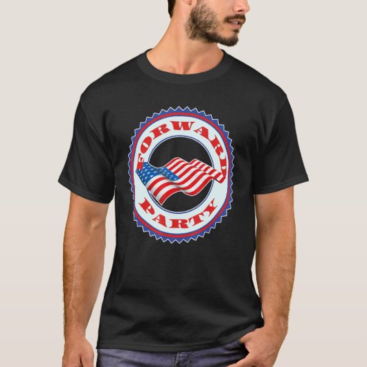 アメリカのパーティー政治を進める新しい投票帳 Tシャツ (正面)