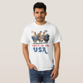 アメリカのパーティー、アメリカの愛国的な雄鶏 Tシャツ (正面フル)