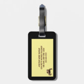 アメリカのヒキガエル ラゲッジタグ (裏面縦)