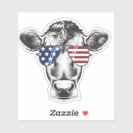 アメリカのヒップスター牛 シール