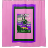 アメリカのヒラリーの愛らしい強いインスパイアデザインアート シャワーカーテン (正面)