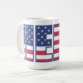 アメリカのヒーロー追悼コーヒーマグ - 愛国的な星 コーヒーマグカップ (正面左)