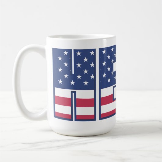 アメリカのヒーロー追悼コーヒーマグ - 愛国的な星 コーヒーマグカップ (左)