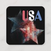 アメリカのビジネスカード スクエア名刺 (正面)