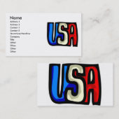 アメリカのビジネスカード 名刺 (正面/裏面)
