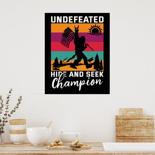 アメリカのビッグフット無敗の隠れ家とシークチャンピオン ポスター (キッチン)