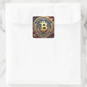 アメリカのビットコイン準備金ステッカー スクエアシール (バッグ)