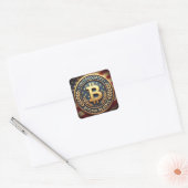 アメリカのビットコイン準備金ステッカー スクエアシール (封筒)