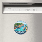 アメリカのピクチャード・ロックス国立湖岸 マグネット (インサイチュ (食洗機))