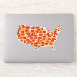 アメリカのピザ地図ステッカー シール