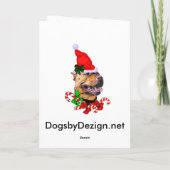 アメリカのピットブルテリアクリスマスプレゼント シーズンカード (裏面)