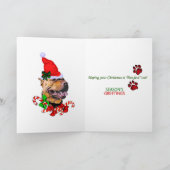 アメリカのピットブルテリアクリスマスプレゼント シーズンカード (内部)