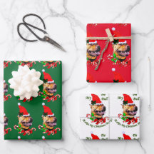アメリカのピットブルテリアクリスマス