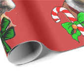 アメリカのピットブルテリアクリスマス ラッピングペーパー (ロールコーナー)
