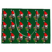 アメリカのピットブルテリアクリスマス ラージペーパーバッグ (裏面)