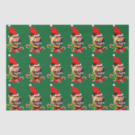 アメリカのピットブルテリアクリスマス 薄葉紙
